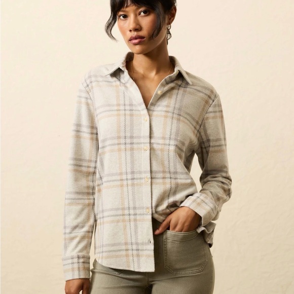 FAHERTY | Classic sweater shirt Sandy Trails Plaid - Picture 4 of 11